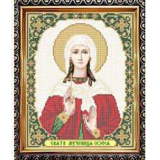 IKUA4114 ArtSolo Заготовка для вишивки бісером - Ікона Св. Мучениця Софія 20,5x25 см (схема на атласі)