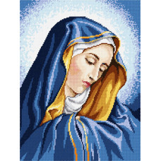 J34 Чарівниця Заготовка для вишивки друкованим хрестиком - Мадонна Делороса 30x40 см (схема на страміне)