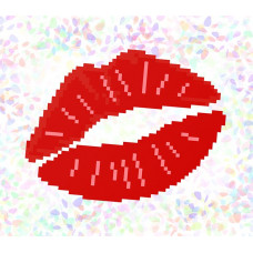 K109 Поцілунок (10х15 см). Confetti. Водорозчинний флізелін з малюнком