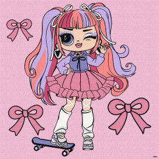 KHO1096 Ideyka Картина за номерами - L.O.L. Surprise! Tweens Ali Dance, 40х40 см (на підрамнику, Ідейка КНО-1096)