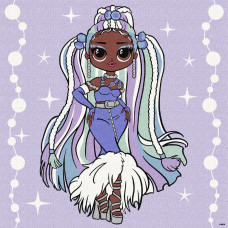 KHO1098 Ideyka Картина за номерами - LOL Surprise! O.M.G. Lady Braids, 40х40 см (на підрамнику, Ідейка КНО-1098)