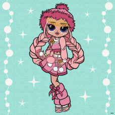 KHO1182 Ideyka Картина за номерами - LOL Surprise! O.M.G. La Rose, 40х40 см (на підрамнику, Ідейка КНО-1182)