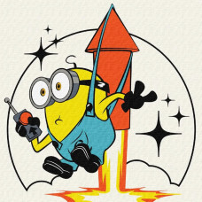KHO1396 Ideyka Картина за номерами - Minions: Шлях нагору 25x25 см, (на підрамнику, Ідейка KHO-1396) ©Universal City Studios LLC