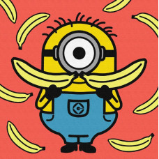 KHO1401 Ideyka Картина за номерами - Minions: Агент Банана 25x25 см, (на підрамнику, Ідейка KHO-1401) ©Universal City Studios LLC
