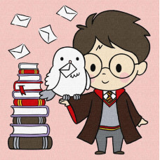 KHO1405 Ideyka Картина за номерами - Harry Potter: Гаррі та листи 25х25 см (на підрамнику, Ідейка KHO1405) ©Warner Bros KHO1405 Ideyka Картина за номерами - Harry Potter: Гаррі та листи 25х25 см (на підрамнику, Ідейка KHO1405) ©Warner Bros