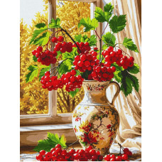 KHO3397 Ideyka Картина за номерами - Сонячний ранок з калиною 30x40 см, (на підрамнику, Ідейка KHO3397) ©art_selena_ua