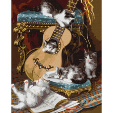 KHO4478 Пухнасті музиканти ©Jules Gustave Leroy. Ideyka. Картина за номерами (Ідейка КНО4478)