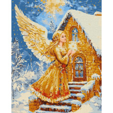 KHO5197 Ideyka Картина за номерами - Крила світла 40х50 см (на підрамнику, фарби металік, Ідейка КНО-5197) ©art_selena_ua