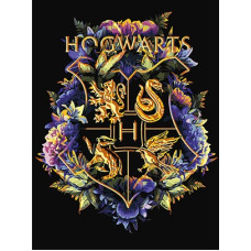 KHO5209 Ideyka Картина за номерами - Harry Potter. Герб Гоґвортсу 30х40 см (на підрамнику, фарби металік, Ідейка КНО-5209) ©WB