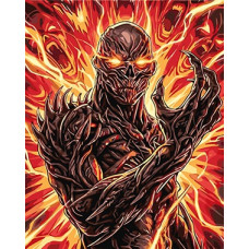KHO5220 Ideyka Картина за номерами - Вогняне прокляття 40x50 см, (на підрамнику, Ідейка KHO5220) ©art_selena_ua