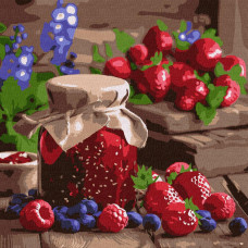 KHO5727 Ideyka Картина за номерами - Малинове варення 40х40 см (на підрамнику, Ідейка КНО-5727) ©art_selena_ua KHO5727 Ideyka Картина за номерами - Малинове варення 40х40 см (на підрамнику, Ідейка КНО-5727) ©art_selena_ua