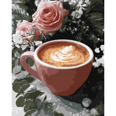 KHO5747 Ideyka Картина за номерами - Новорічне лате 40х50 см (на підрамнику, Ідейка КНО-5747) ©art_selena_ua