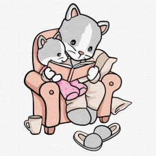 KHO6166 Ideyka Картина за номерами - Казки на ніч 25х25 см (на підрамнику, Ідейка КНО-6166) ©tanya_bonya