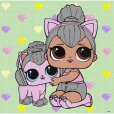 KHO6290 L.O.L. Surprise! TroopSurprise Kitty Queen With Kitty, 40х40 см. Ideyka. Картина за номерами (Ідейка КНО-6290)