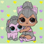 KHO6290 L.O.L. Surprise! TroopSurprise Kitty Queen With Kitty, 40х40 см. Ideyka. Картина за номерами (Ідейка КНО-6290)
