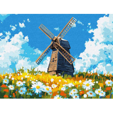 KHO6399 Ideyka Картина за номерами - Млин посеред поля 30х40 см (на підрамнику, Ідейка КНО-6399) ©art_selena_ua KHO6399 Ideyka Картина за номерами - Млин посеред поля 30х40 см (на підрамнику, Ідейка КНО-6399) ©art_selena_ua
