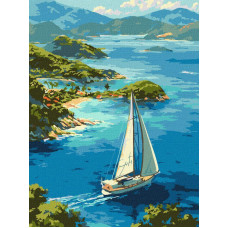 KHO6465 Ideyka Картина за номерами - Нескінченна лагуна 30x40 см, (на підрамнику, Ідейка KHO6465) ©art_selena_ua