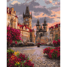 KHO6478 Ideyka Картина за номерами - Велич Праги 40x50 см, (на підрамнику, Ідейка KHO6478) ©art_selena_ua