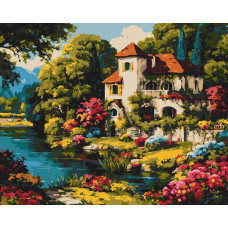KHO6479 Ideyka Картина за номерами - Барвистий пейзаж 50x40 см, (на підрамнику, Ідейка KHO6479) ©art_selena_ua