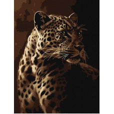 KHO6668 Ideyka Картина за номерами - Погляд леопарда 30х40 см (на підрамнику, Ідейка КНО-6668) ©art_selena_ua