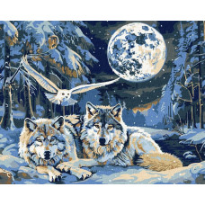 KHO6848 Ideyka Картина за номерами - Хижаки і мудрість 40х50 см (на підрамнику, фарби металік, Ідейка КНО-6848) ©art_selena_ua