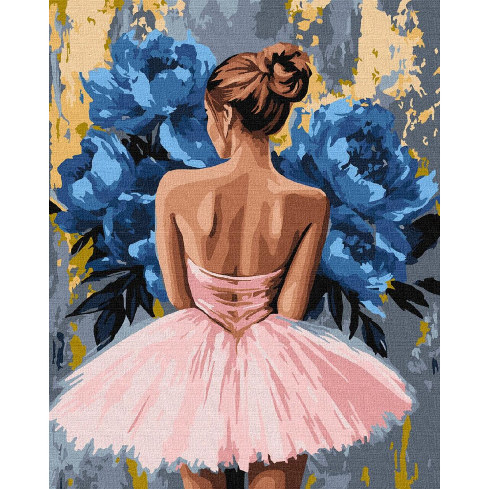 KHO8661 Ideyka Картина за номерами - Балерина з блакитними півоніями з фарбами металік 40х50 см (на підрамнику, Ідейка КНО-8661) ©art_selena_ua KHO8661 Ideyka Картина за номерами - Балерина з блакитними півоніями з фарбами металік 40х50 см (на підрамнику, Ідейка КНО-8661) ©art_selena_ua