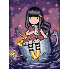 KHO8673 Ideyka Картина за номерами - A Night's Quest Santoro Gorjuss Collection 30х40 см (на підрамнику, Ідейка КНО-8673)