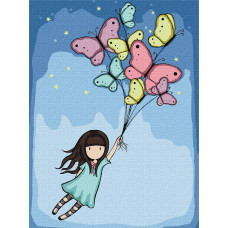 KHO8676 Ideyka Картина за номерами - Flight Of The Butterflies Santoro Gorjuss Collection 30х40 см (на підрамнику, Ідейка КНО-8676)