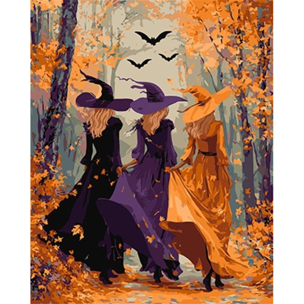 KHO8691 Ideyka Картина за номерами - Три відьми у лісі 40х50 см (на підрамнику, Ідейка КНО-8691) ©art_selena_ua KHO8691 Ideyka Картина за номерами - Три відьми у лісі 40х50 см (на підрамнику, Ідейка КНО-8691) ©art_selena_ua