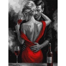 KHO8697 Ideyka Картина за номерами - Червоне кохання 30х40 см (на підрамнику, Ідейка КНО-8697) ©art_selena_ua