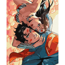 KHO8713 Ideyka Картина за номерами - Wonder Woman: Обійми 40x50 см (Ідейка KHO8713)