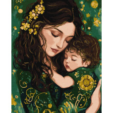 KHO8752 Ideyka Картина за номерами - Тендітні обійми з фарбами металік 50x40 см, (на підрамнику, Ідейка KHO8752)