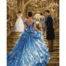 KHO8753 Ideyka Картина за номерами - Бал у сяйві кришталю з фарбами металік extra 50x40 см, (на підрамнику, Ідейка KHO8753)