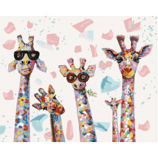 KHO4115 Веселі жирафи. Ideyka. Картина за номерами (Ідейка КНО4115)