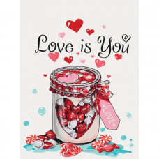 KHO5526 Love is you. Ideyka. Картина за номерами (Ідейка КНО5526)