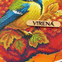 КВ_3018 Virena Заготовка для вишивки бісером - Пташка в скляному яблуці 29,5х29,5 см (схема на габардині)