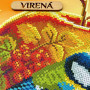 КВ_3018 Virena Заготовка для вишивки бісером - Пташка в скляному яблуці 29,5х29,5 см (схема на габардині)