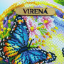 КВ_3020 Virena Заготовка для вишивки бісером - Метелики в скляному яблуці 29,5x29,5см (габардин)