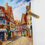 КВ_3028 Virena Заготовка для вишивки бісером - Вулиця 29,5х29,5 см (схема на габардині)