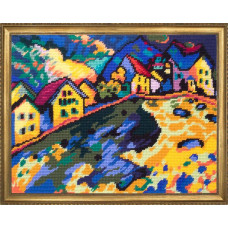 L52 Чарівниця Заготовка для вишивки друкованим хрестиком - Тоскана, 24x32 см (схема на страміні)