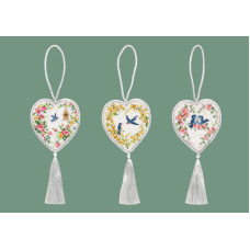 М-0391 ВДВ Набір для вишивки рахунковим хрестиком - На крилах весни 8х9 см, 3 шт,  Aida 16