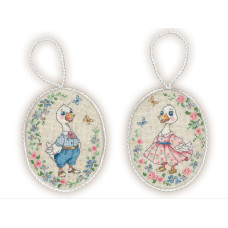 М-0396 ВДВ Набір для вишивки рахунковим хрестиком - Гусенята 10х13,5 см, 2 шт,  Aida 16