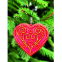 М310 Butterfly Набір для вишивки бісером на пластику - Іграшка Серце 5,5x5x1,5 см (колір червоний)