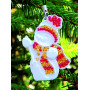 М316 Butterfly Набір для вишивки бісером на пластику - Іграшка Сніговик 5,5x4x1,5 см