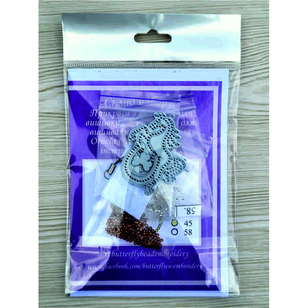 М328 Butterfly Набір для вишивки бісером на пластику - Іграшка Кінь 5,5х4,5х1,5 см (колір срібний) М328 Butterfly Набір для вишивки бісером на пластику - Іграшка Кінь 5,5х4,5х1,5 см (колір срібний)