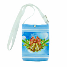 Мішечок_210 Virena Заготовка для вишивки бісером - Мішечок для посівання з ременем з дзвониками 16х22,5х2 см (схема на габардині)