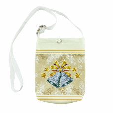 Мішечок_212 Virena Заготовка для вишивки бісером - Мішечок для посівання з дзвониками 16х22,5х2 см (схема на габардині)