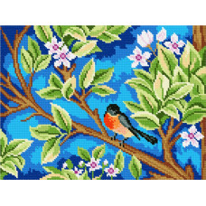 N2071 Чарівниця Набір для вишивки друкованим хрестиком - Снігур Дж. Г. Дірл 19x26 см, Aida14