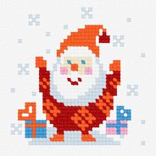 N959 Чарівниця Набір для вишивки рахунковим хрестиком - Святий Миколай 9x9 см, Aida 14