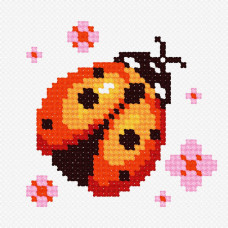 N966 Чарівниця Набір для вишивки рахунковим хрестиком - Сонечко 9x9 см, Aida 14